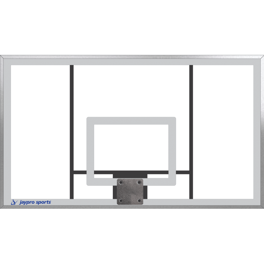 Jaypro Adjustable Wall Mounted Basketball Hoop - 48 Inch Acrylic