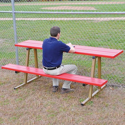Jaypro Scorer Table (Outdoor) with Bench - 7-1/2' - Portable (Powder Coated) ST75PC
