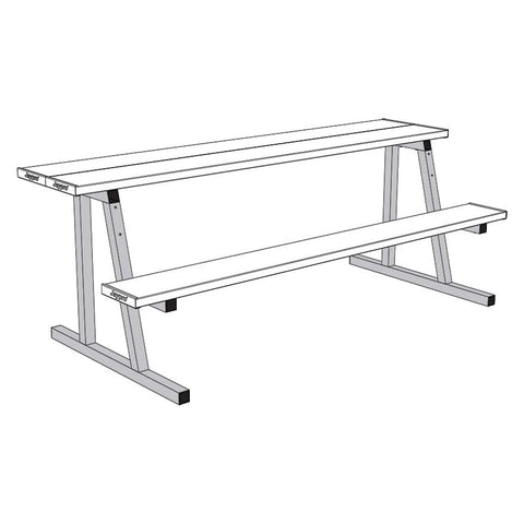 Jaypro Scorer Table (Outdoor) with Bench - 7-1/2' - Portable ST75