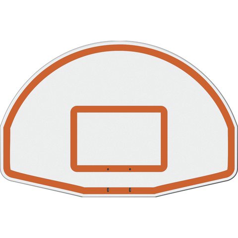 Jaypro Straight Post Basketball System (5-9/16" Pole with 6' Offset) 56"W x 36"H Aluminum Fan Backboard
