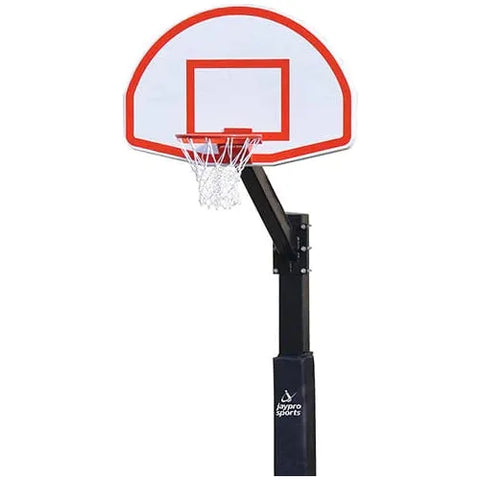 Jaypro The Church Yard Basketball System (4" Sq. Pole with 40" "Play Safe" Area) 54" Aluminum Fan Backboard