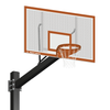 Image of Jaypro Titan Basketball System (6"x 6" Pole with 6' Offset) 72" Perforated Steel Backboard