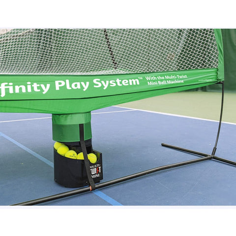 OnCourt OffCourt Infinity Play System with the Multi-Twist Mini Ball Machine TAIPMT