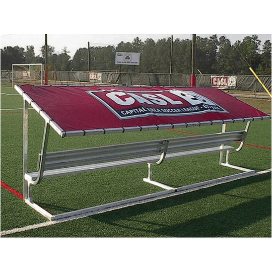 PEVO 15' Covered Bench with Backrest TBC-15PC