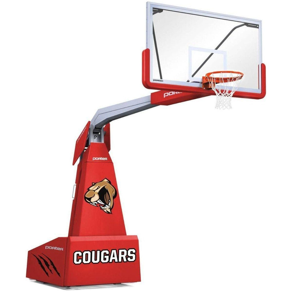 Porter 1835 Competition Motorized Portable Basketball Hoop w/ 8' Boom ...