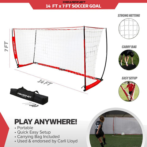 Powernet 14x7 Portable Framed Soccer Goal S005
