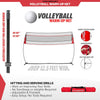 Image of Powernet Freestanding Volleyball Warm Up Net 1178