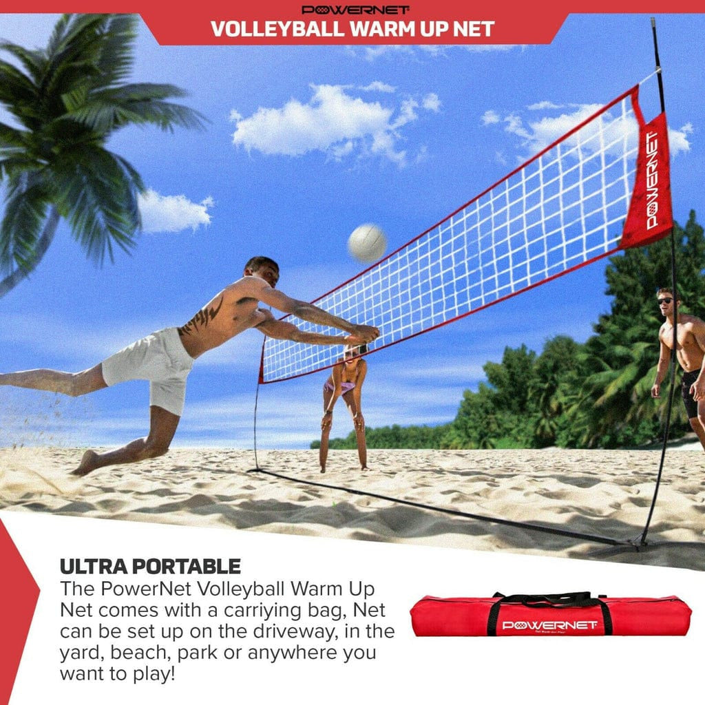 Powernet Volleyball Net | Freestanding Warm Up Net | Pro Sports Equip