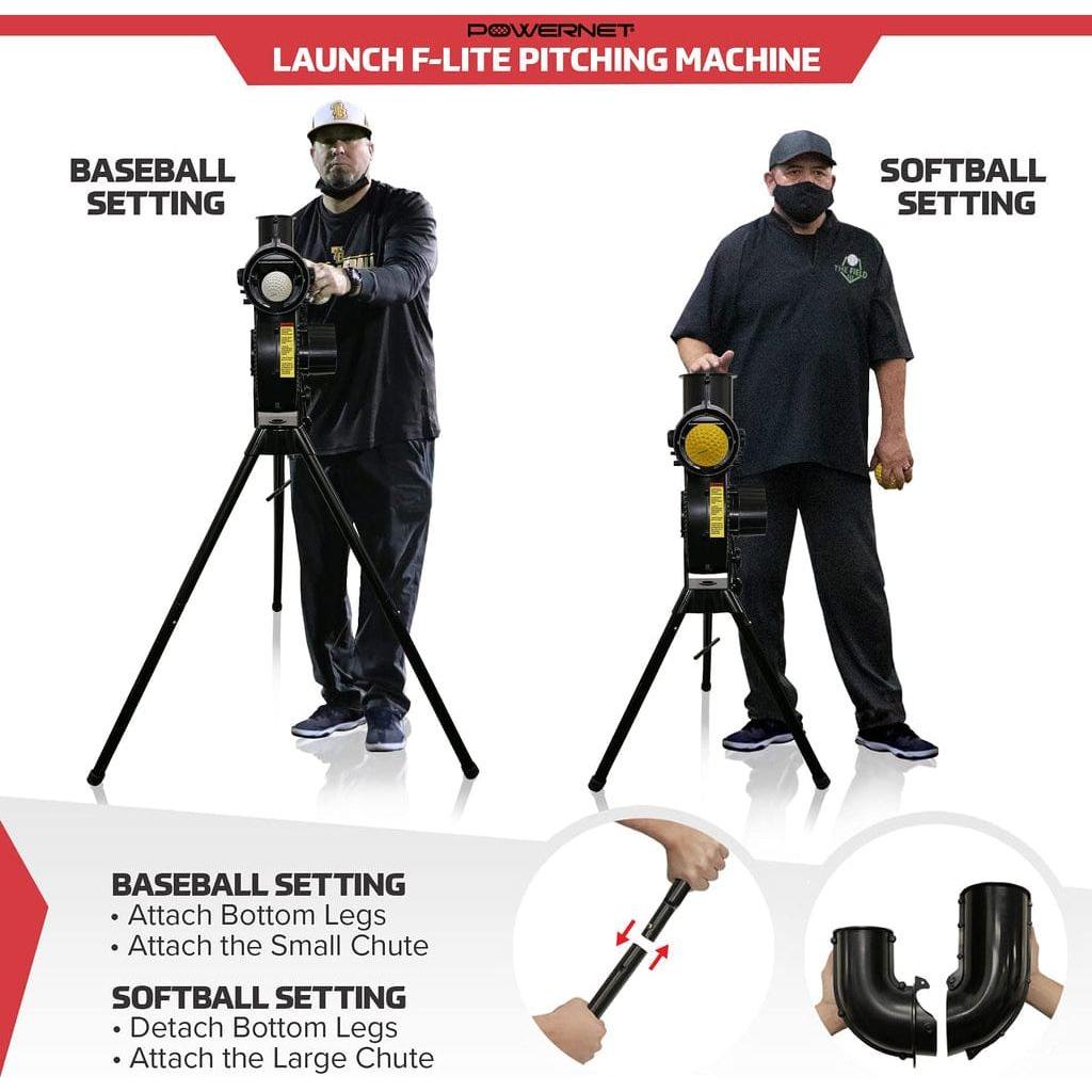 Powernet Launch F-lite Baseball & Softball Pitching Machine | Pro ...