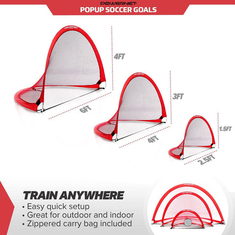 Powernet Popup Soccer Goals Portable Net (PAIR) S003