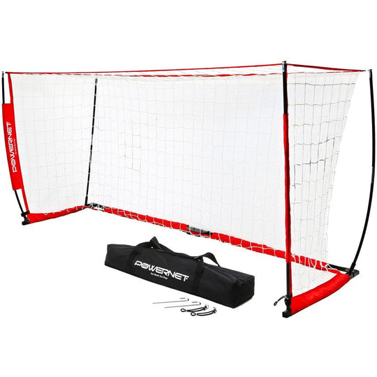 Powernet Soccer Goal 8x4 Portable Bow Style Net 1 Goal w/ Carrying Bag S002