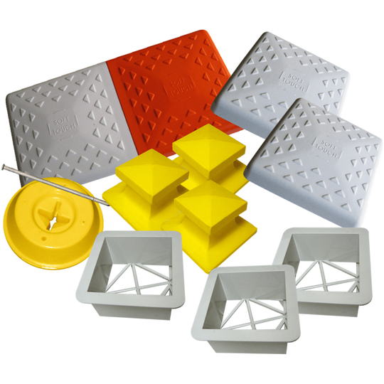 Soft Touch Set Of 14” Premium Base Covers W/ Double First Base Y14DBL-SET