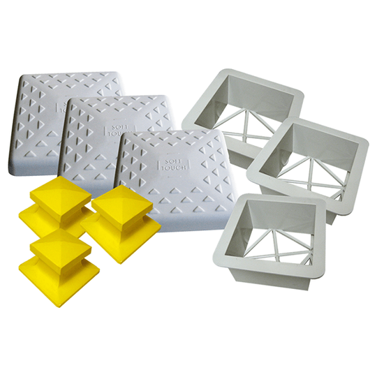 Soft Touch Set Of 3 15” Premium Base Covers W/ Ground Mounts And Plugs A1500